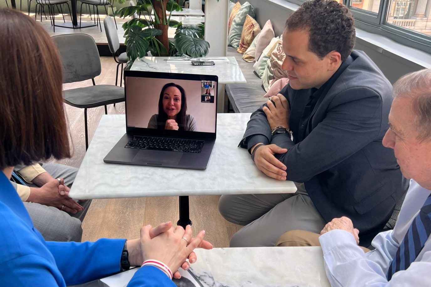 Edmundo González y María Corina Machado conversaron con la presidenta legítima de Bielorrusia